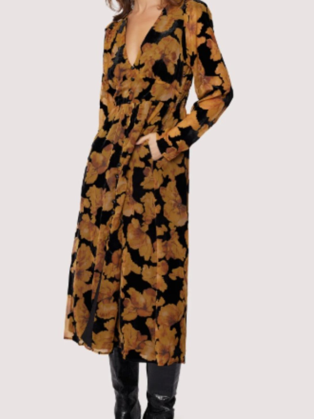 Lost + Wander Massimo Midi Long Sleeve Dress